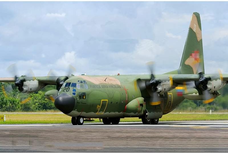 Miniatura 5 de DAGIJIRD USAF C-130 Hercules - Modelo de avión de transporte a escala 150, kit de modelo de papel 3D (kit sin ensamblar)