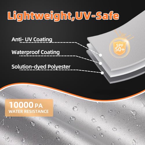Image of Car Cover Custom fit Tesla Model-Y with Cab Door Zipper, Car Cover Waterproof All Weather with Ventilated Mesh Charging Port Door