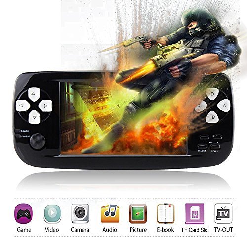 Handheld Game Console,YANX 4.3'' Portable Video Game Console Game Player Birthday Gifts for Boys Girls Kids Children (Black)