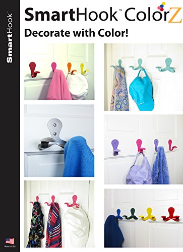 Smarthook Colorz Garment Friendly Single Coat Hook - 3 Pack (Tangerine Orange) #TOP5