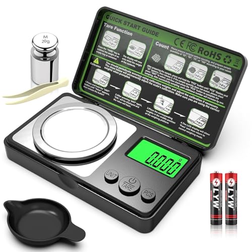 精密はかり 0.001g×20g ポケットデジタルスケール 携帯タイプはかり 精密電子はかり 携帯タイプ 計量器 はかり デジタル 0.001g 業務用 プロ用 デジタル計り 電子天秤 秤 高精密計量天秤 日本語取扱説明書付属 (20g×0.001g)