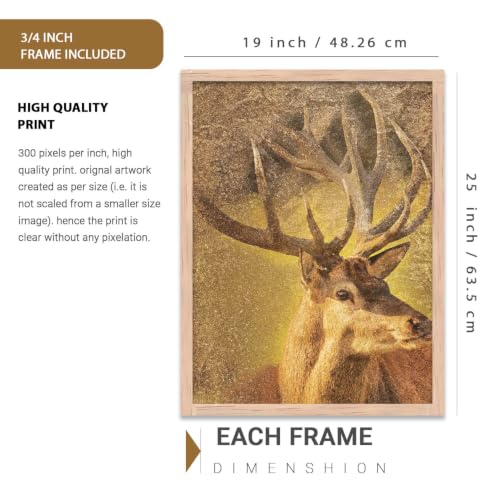Image of Kotart Set of 3 Framed Painting for Wall Decoration Abstract Paintings Modern Art - Wall Painting for Living Room Bedroom - Paintings with Frame - Room Decor /Wall Decor - Set of 3 - D (Art 2, 19x25 inch)