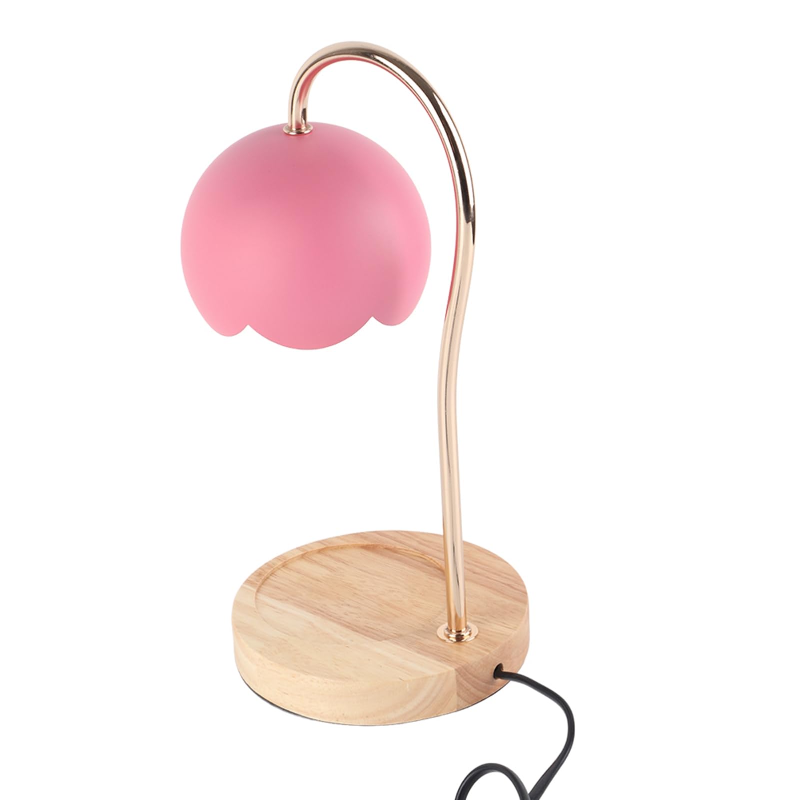 Lampe Chauffe-bougie, Dimmable No Flame Candle Melting Metal Candle Warmer Lantern for Yankee Candle Large Jar (Rose)