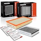 A-Premium 2-PC Engine & Cabin Air Filter with Activated Carbon Compatible with Lincoln LS