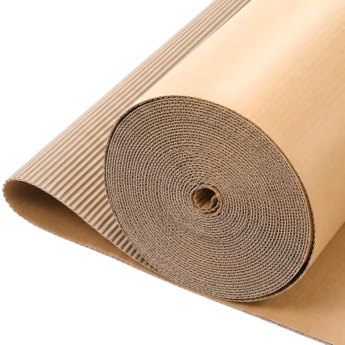 Image of MotiMind Corrugated Cardboard Roll, 24 x 600 Inch Single Face Cushioned