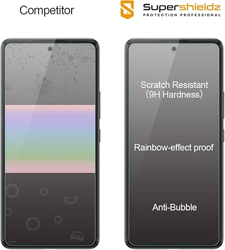 Miniatura 2 de Supershieldz Protector de pantalla de vidrio templado diseñado para Samsung Galaxy A53 5G, A52, A52, 5G, A51, A51, 5G, A51, 5G, UW, antiarañazos,