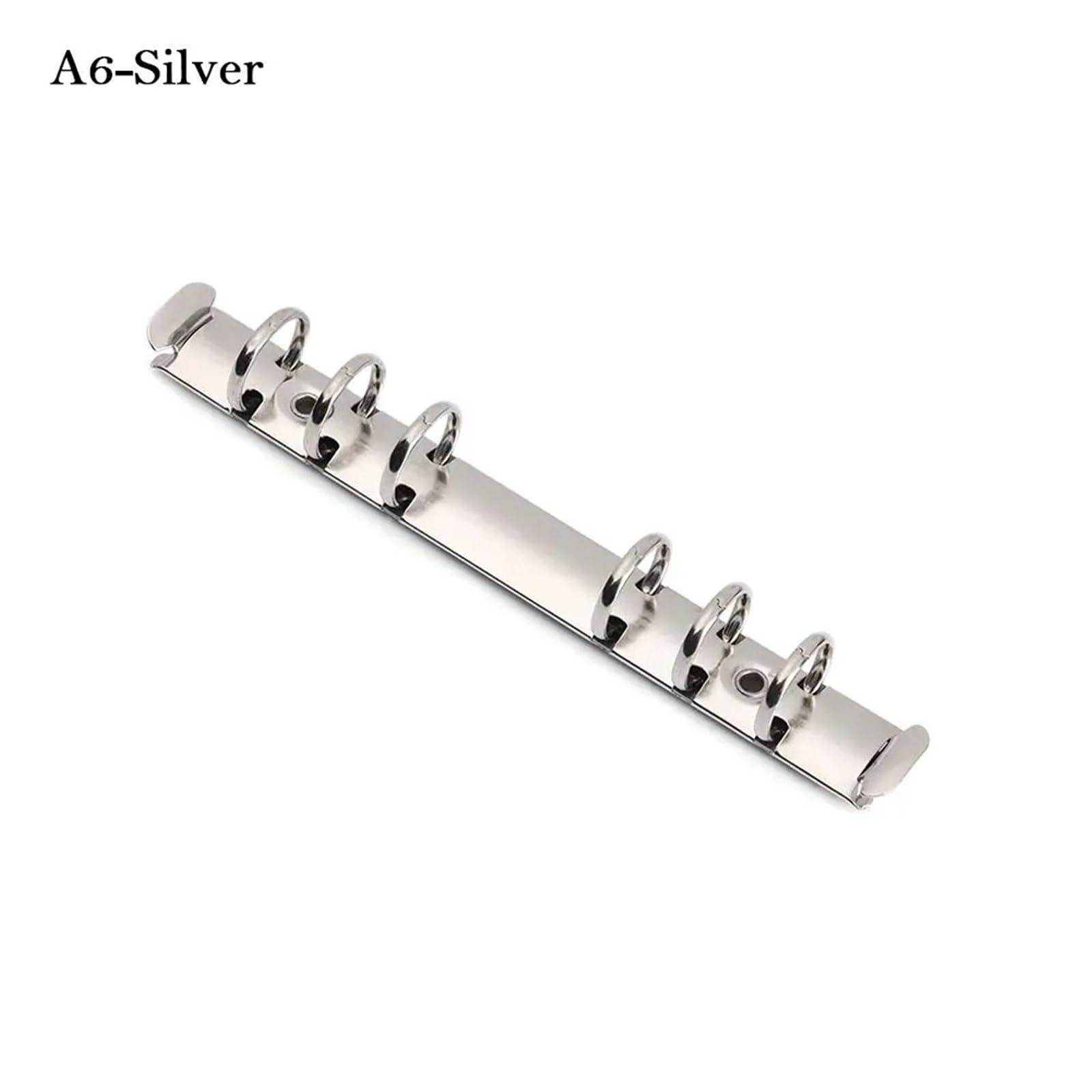 Raccoglitore ad anelli A5 Meccanismo raccoglitore 8 pezzi Metallo Fogli sciolti Clip for rilegatura Cartella file a spirale Album fai da te Accessorio diario(A7-gold)