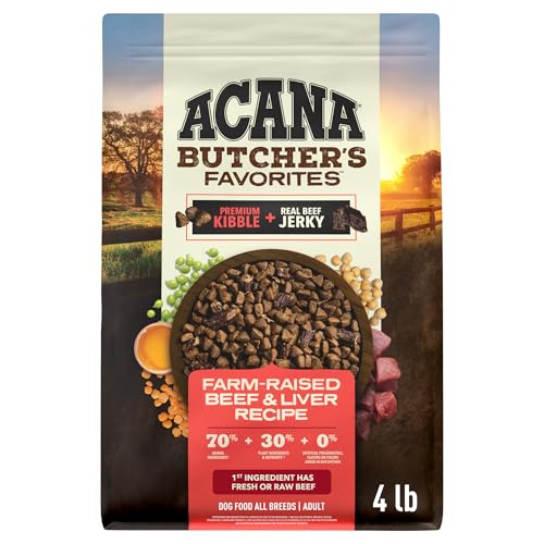 ACANA Butcher&rsquo;s Favorites Grain-Free Dry Dog Food Farm-Raised Beef & Liver Recipe 4lb Bag