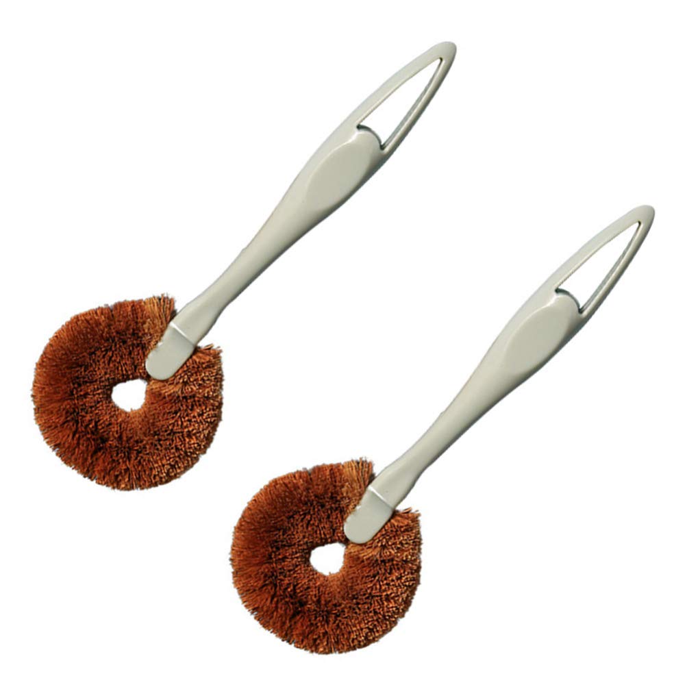 DOITOOL 2pcs cleaning brush clean dishwasher toilet bowl cleaner dish cleaner bath tub cleaner fiber cleaner pan cleaner pan scrubber carpet cleaner brush sink brush pp Coir