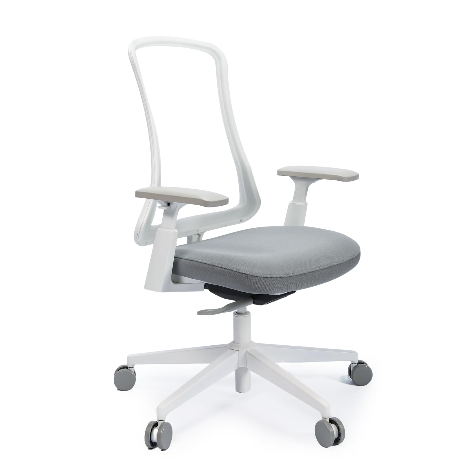 ProtoArc Flexer Ergonomic Office Chair - Sliding Seat Desk Chair, Breathable Mesh from Wintex, 55D Foam Cushion, 3-Position Recline Swivel Computer Chairs for Home, Office & Study - White