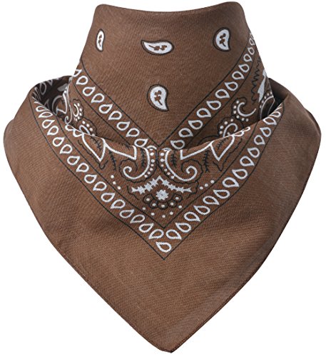 Miobo Bandana 100% algodón, talla única, Marrón Cachemira, medium