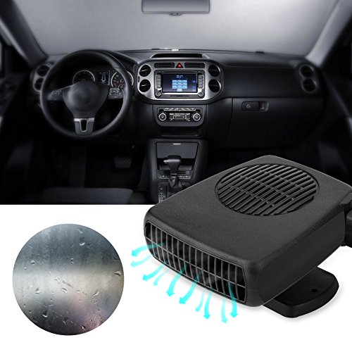 Car Heater, Fydun Car Defroster 2 in 1 Portable Windshield Heater 12V 150W Ceramic Heating Cooling Heater Fan Demister Universal Switch Heated Heating Pad
