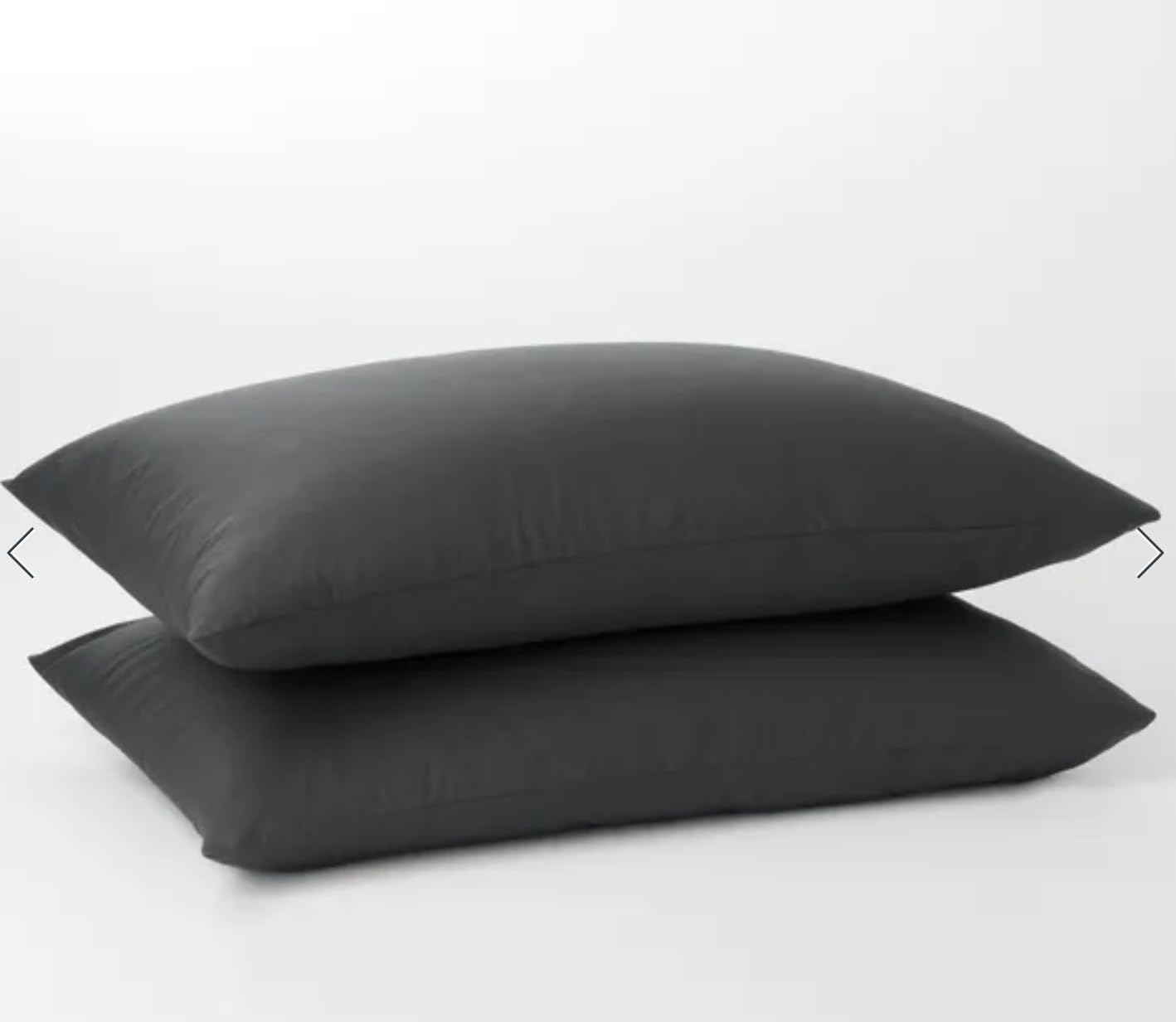 ZSYY Pillow Cases 2 Pack – Charcoal Pillowcases Envelope Closure Cotton Rich Blend Standard House Wife Pillow Covers EASY CARE FABRIC