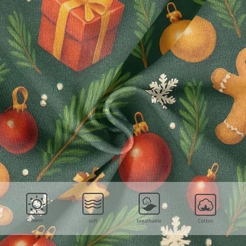 Joisal Stylish Toddler Girls Underwear 2t Cotton Panties for Girl Cute Christmas Gingerbread Green Briefs Underpants3