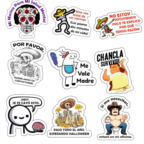1step2dream Pegatinas Divertidas en Español para Adultos -