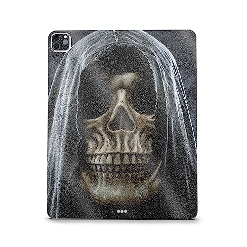 Image of MightySkins Carbon Fiber Skin Compatible with Apple iPad Pro 12.9 inch M2 6th Gen (2022) Full Wrap Kit - Reaper Skull | Protective, Durable Textured Carbon Fiber Finish | Easy to Apply | Made in The USA