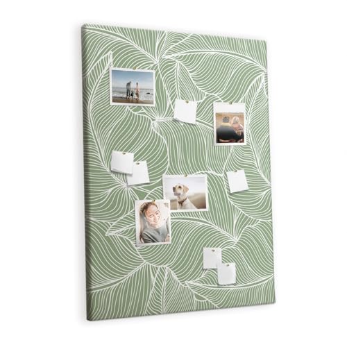 Planche liège horizontale 100x140 cm en bois avec motif grandes feuilles