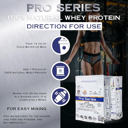 Image of MuscleTrail Pro Series Whey Protein, 50 Pouches, 25g Protein, Isolate Source, Low Carb, 4g Glutamine & Glutamic Acid, 5g BCAA, 1.79kg (1.550 KG, Cappuccino)