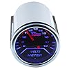 Mintice Car Motor Universal Smoke Tint Len 2" 52mm Volt Voltage Gauge Meter Pointer Indicator Instrument Meter White Light 8V - 18V #2