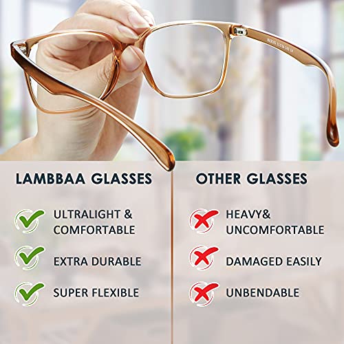 Image of Blue Light Blocking Glasses 3 Pack Square Frame Computer Gaming Reading Glasses Men Women Anti Eyestrain