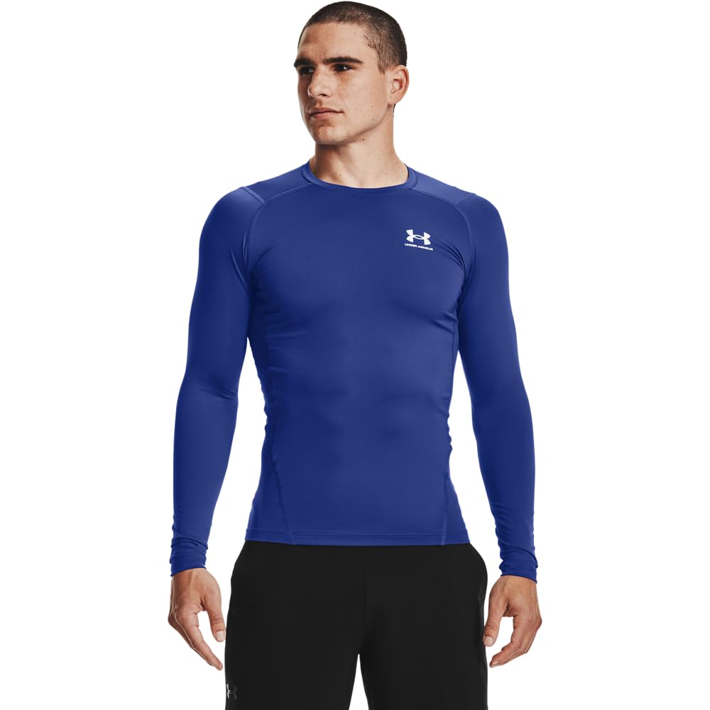 Men's Ua Hg Armour Comp Ls Long-Sleeve Sports Top, Breathable Long-Sleeved Top for Men (Pack of 1)