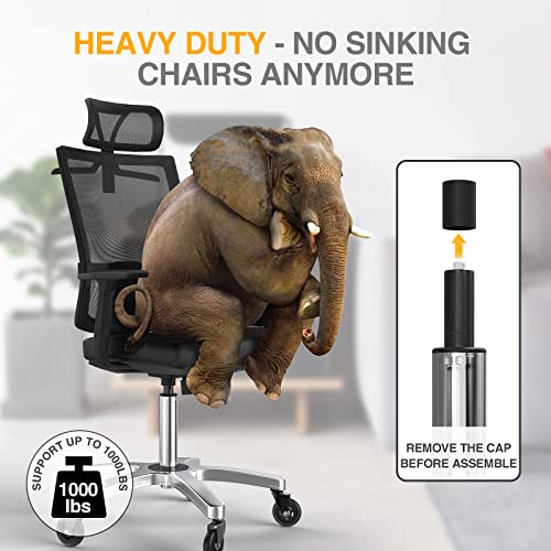 Image of HOSALI Office Chair Cylinder Replacement, Heavy-Duty Office Chair Replacement Parts Gas Lift Cylinder, Highest End Class 4 Hydraulic Pneumatic Shock Piston, Universal Size Fits Most Chairs