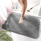 YTXGGFZY 浴室垫 擦脚垫 浴室垫 吸水 速干 玄关地垫 防滑 蓬松 超细纤维 抗菌 防臭 可整体清洗 厚 厨房 浴室 浴室 厨房(灰色,40×60cm)