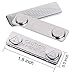 Strong Magnetic Name Badge Holders with Steel Back Plate, 100 Pack Name Tags/ID Badge Magnets, Fastener with 3M Adhesive on Front Plate,Strength Neodymium Magnets