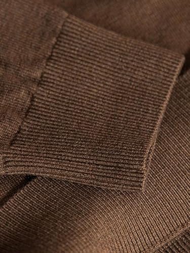 Men's Pullover Sweater Solid Color Casual Turtleneck Long Sleeve Sweaters4