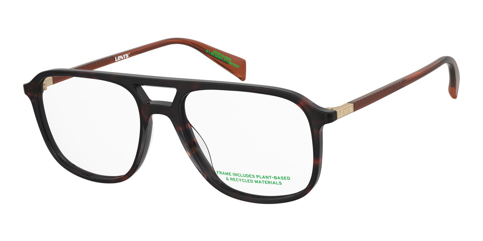 LEVI'S LV 1115 damskie okulary Vista Mountain Navigator, kolor Havana, rozmiar 54-17-140