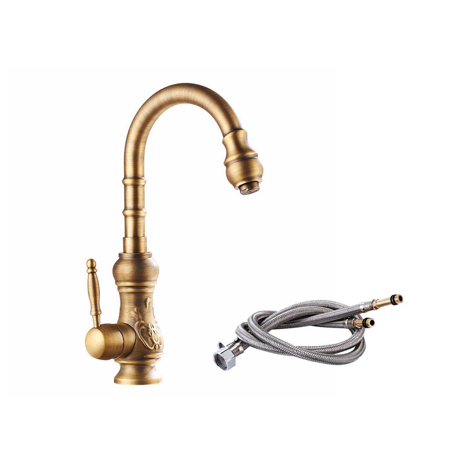 Grifo de baño monomando dorado para renovar tu lavabo con estilo retro