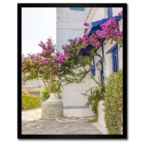 Poster Grèce cadre blanc 40 x 50 cm H2708M : impression haute définition et cadre protecteur