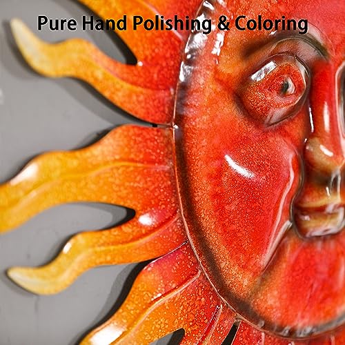 TICKCACY-33-Metal-Sun-Wall-Art-Decor-Sun-Face-Wall-Decoration-Large-Sun-Wall-Art-for-Indoor-Outdoor-Sun-Wall-Hanging-for-Living-Room-Bedroom-Farmhouse-Yard-Fence-Patio-Garden TICKCACY 33 Metal Sun Wall Art Decor Sun Face Wall Decoration Large Sun Wall Art for Indoor Outdoor Sun Wall Hanging for Living Room Bedroom Farmhouse Yard Fence Patio Garden