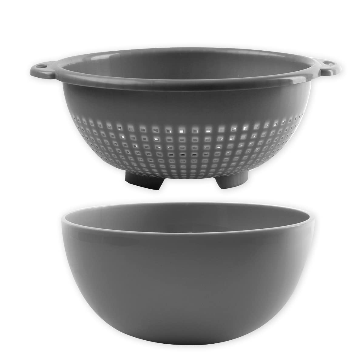 GAB Plastic, Colander with Bowl Set, Drain Colander and washing bowl, Food Strainer Kitchen Accessory, Detachable Colander, Cleaning Washing, Mixing Fruits and Vegetables, Made from BPA-free Plastic