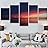 SIGNWIN 5 Panel Canvas Wall Art Landscape Ocean for Home Decorations Ready to Hang - 60"x32"x5 Panels