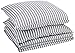 Produktbild Amazon Basics - Bettwäsche-Set, Jersey, gestreift, 155 x 220 cm / 80 x 80 cm, Hellgrau