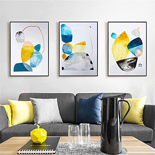 Décor à la maison affiche triptyque géométrique pour mur vide - 3