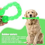 Nivofu Robustes Kauspielzeug für Hunde, Hundespielzeug aus Gummi, Hundezahnbürste, Zahnen Kauen Spielzeug, Zahnreinigungsspielzeug, Putzstab für mittlere und große Hunde und kräftige Kauer, Grüner