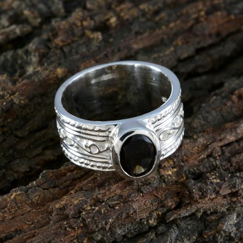 Image of 55Carat Choose Your Color Genuine Gemstone Sterling Silver Ring Band Vintage Handmade Jewelry Sizes 5-12