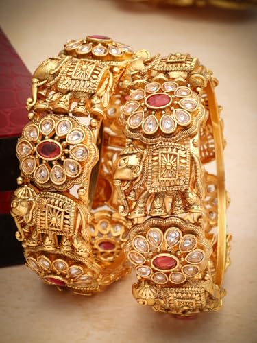Image of Shining Diva Fashion Bangles for Women Girls Set of 2 Traditional Stylish Design