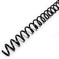 Vista 15 de Binditek Paquete de 50 bobinas de encuadernación en espiral de plástico, 6 mm (1/4"), capacidad de 30 hojas, paso 4:1, blancas, 48 bucles