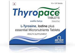 Thyropace Tablets With L-Thyrosine, Iodine Plus For Normal Functioning Of Thyroid Functions |15 Tablets Price In India