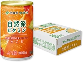Itoen Healthy Body Natural Vitamins, Cans, 5.6 oz (160 g) x 20 Cans, 1 Case, Made in Japan, Auba, Vitamin AEC, Original Flavor, Moderate Acidity, Easy to Drink, Fruit Juice, Bulk Purchase