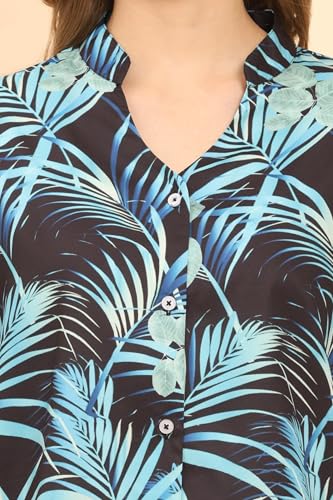 Image of Womens Printed Casual Shirts and Shorts Set 2-Piece Co Ord Set for Women Vacation Outfit