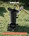 VEVOR Camping Rocket Stove, Wood Burning Portable Rocket Stove with Carrying Bag for Backpacking, Carbon Steel, Burn Wood, Twigs or Sticks for Outdoor Cooking, Backyard, Camp Cooking, Heating, Black
