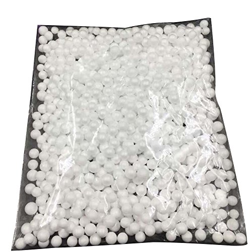 Mini particules de mousse en polystyrène - Billes en polystyrène pour Slime - Loisirs créatifs - Fournitures de bricolage - Décoration de fête de mariage, blanc, Taille L