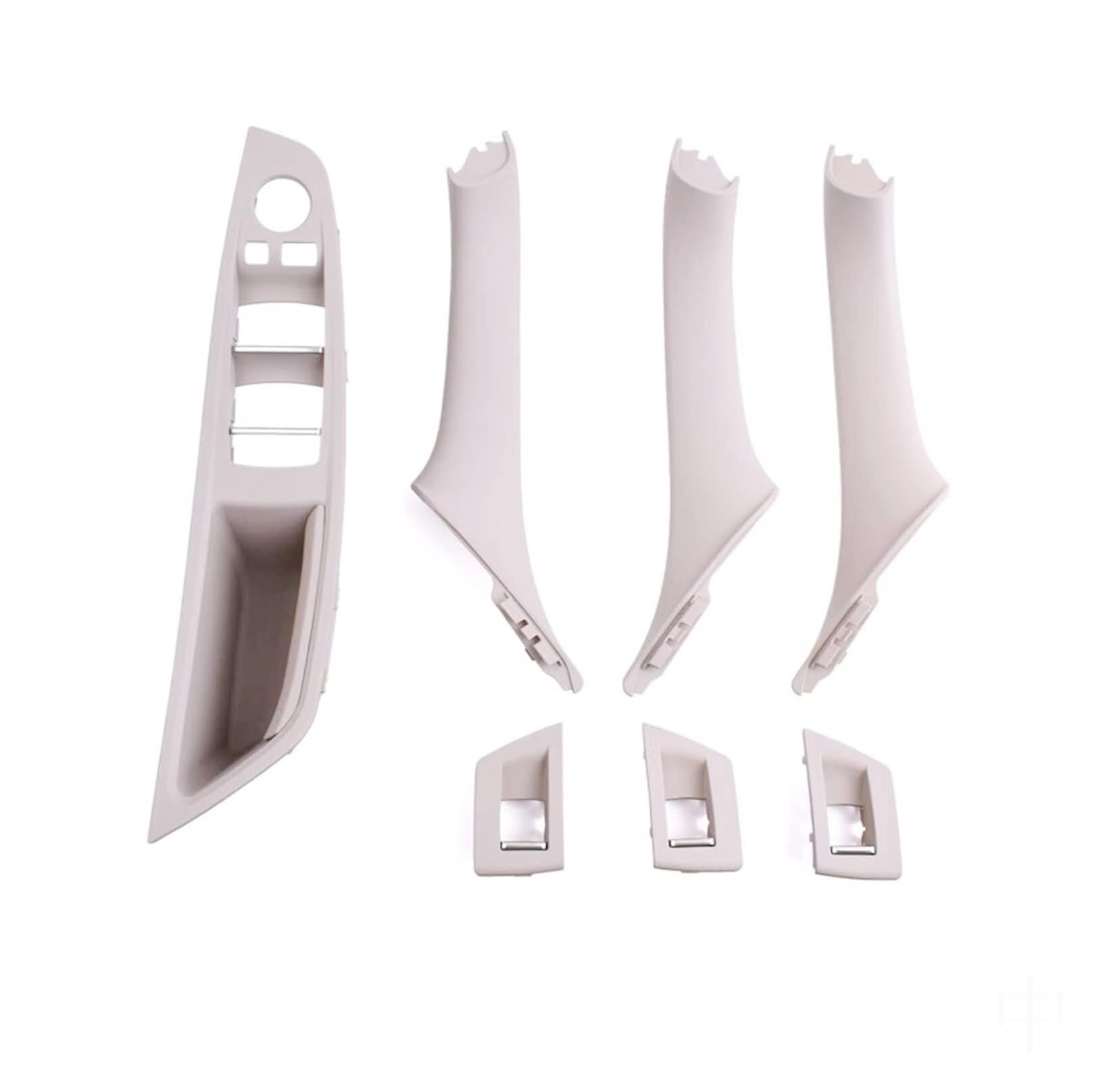 GTDTKGANAK for BMW 5 for Series F10/F11/F18 2010-2017 Interior Door Handle Set Interior Door Panel Handle Decorative Covers(Oyster Lhd 7pcs)
