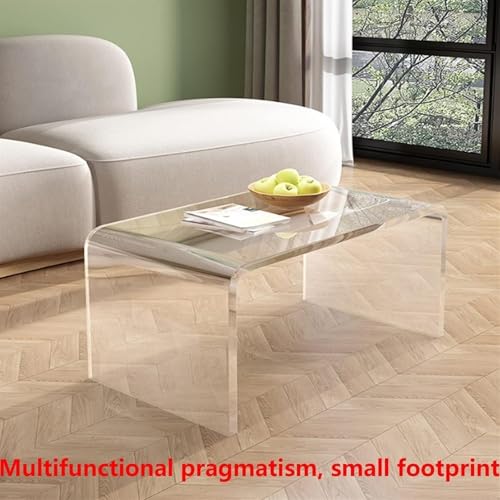 Mesa auxiliar de acrílico transparente para sofá y salón 8
