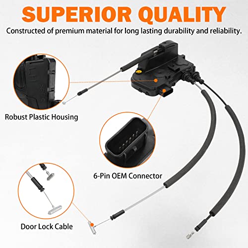 Yinlowa Door Lock Actuator Front Left Driver Side for 2011-2015 Hyundai Sonata Driver Door Latch Assembly Replace 81310-3S010, 813103S010