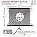 Elite Screens 55-Inch Upgraded ALR Portable Projector Screen with Tripod Stand, Height Adjustable, 4:3 Screen for Ultra Short Throw Projectors, Indoor Home Theater Movie Screen, TT55V-CLR3-F